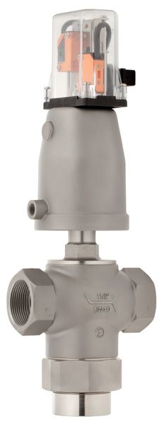 Three-way valve made from stainless steel type 7081
