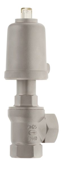 Right angle valve made from stainless steel type 7051